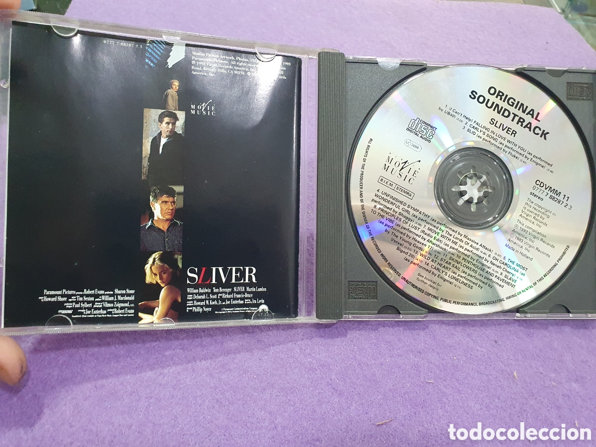 CDs de m&uacute;sica: CD. Banda Sonora. Sliver. (L21) - Foto 2