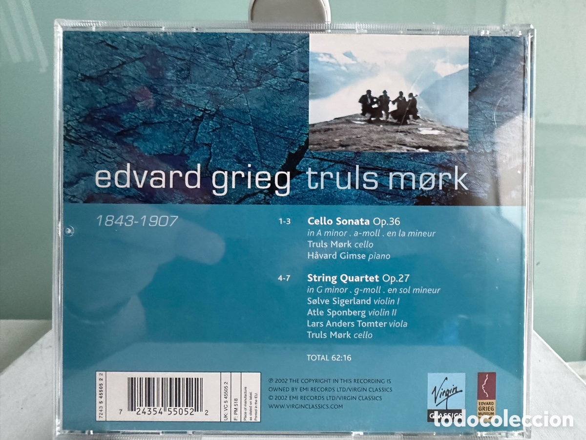 CDs de m&uacute;sica: Grieg - Truls M&oslash;rk - Cello Sonata / String Quartet (CD, Album) - Foto 2