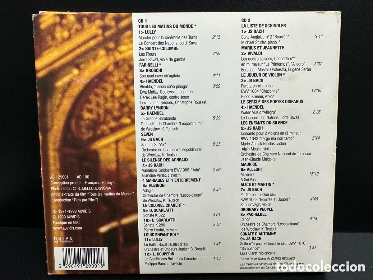 CDs de m&uacute;sica: Various - Le Baroque Inspire Le Cin&eacute;ma (2xCD, Comp) - Foto 3