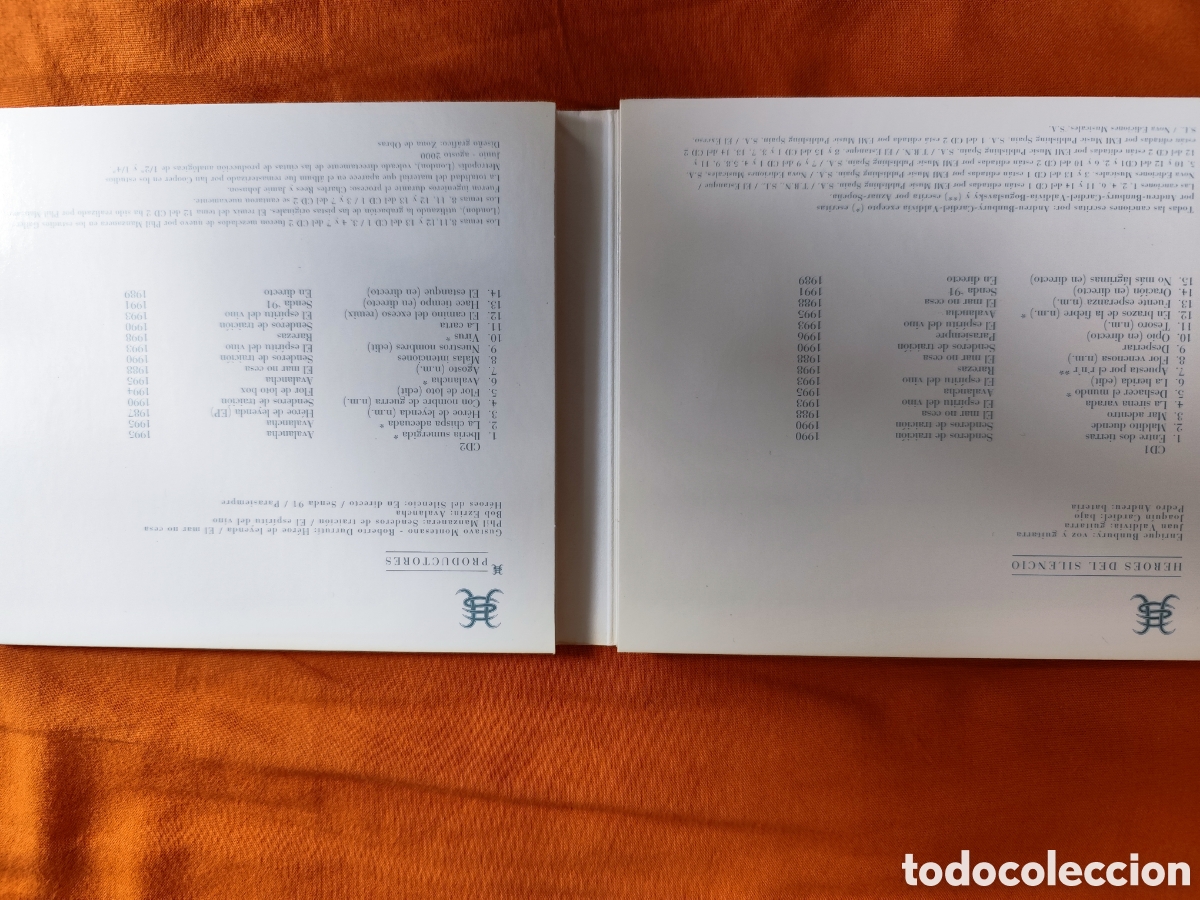 CDs de m&uacute;sica: H&eacute;roes del silencio Canciones 84-96 - Foto 3