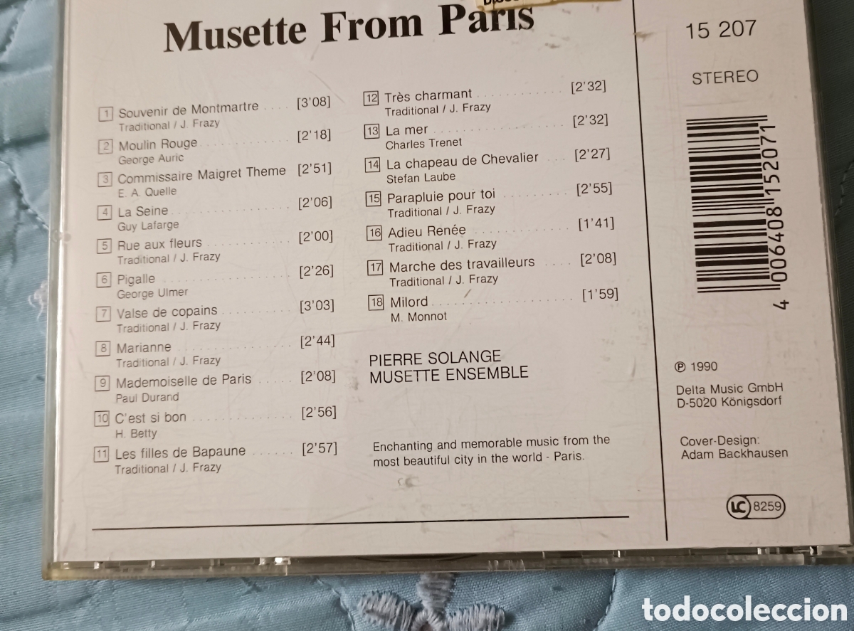 CDs de m&uacute;sica: Un CD canciones de Paris - Foto 2