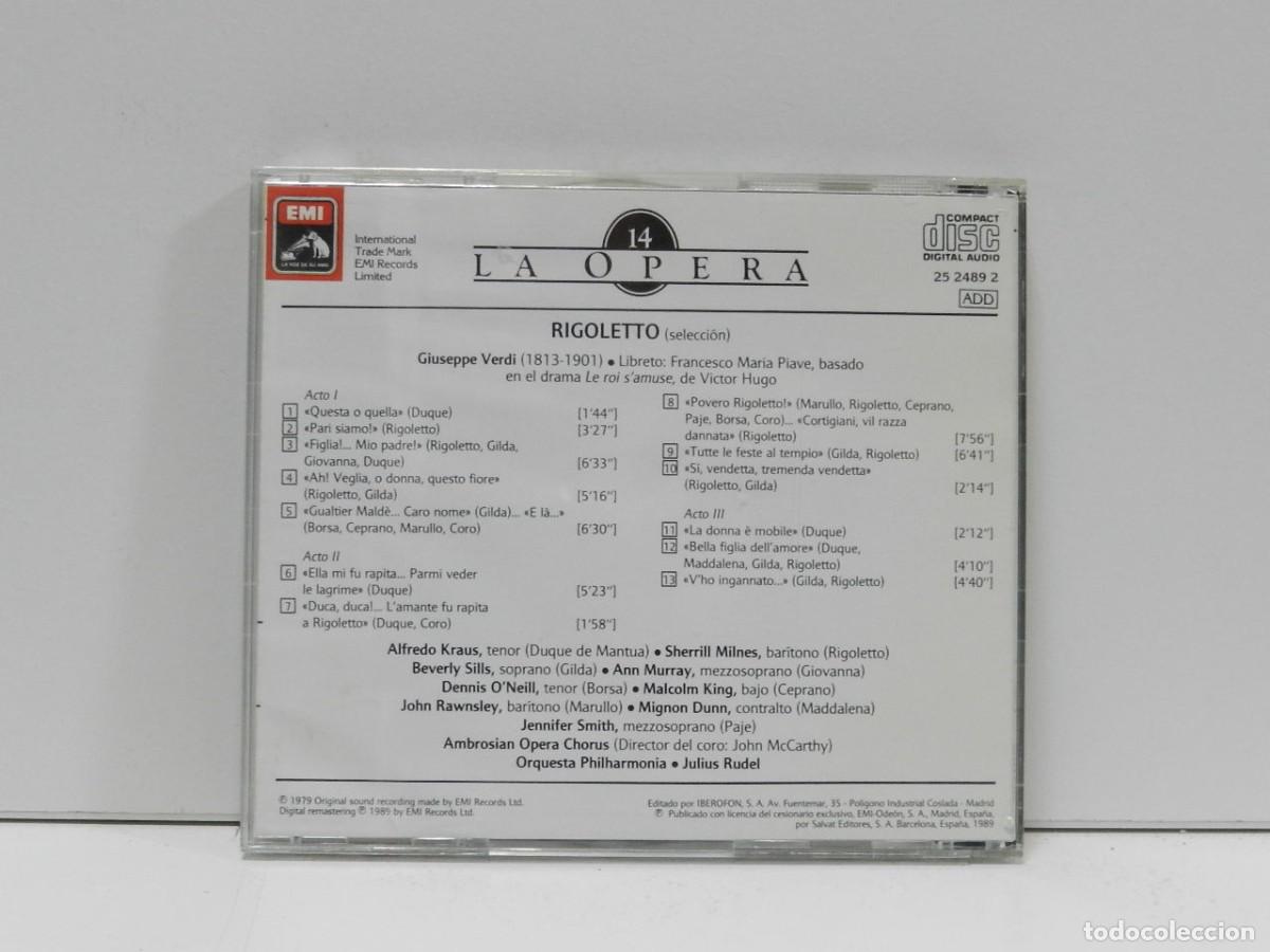 CDs de m&uacute;sica: DISCO CD. Verdi &ndash; Rigoletto. COMPACT DISC. - Foto 2