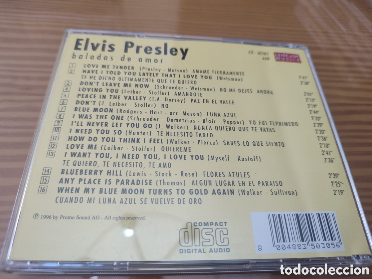 CDs de m&uacute;sica: Cd de Elvis Presley &rdquo; Baladas De Amor &rdquo; como nuevo - Foto 2