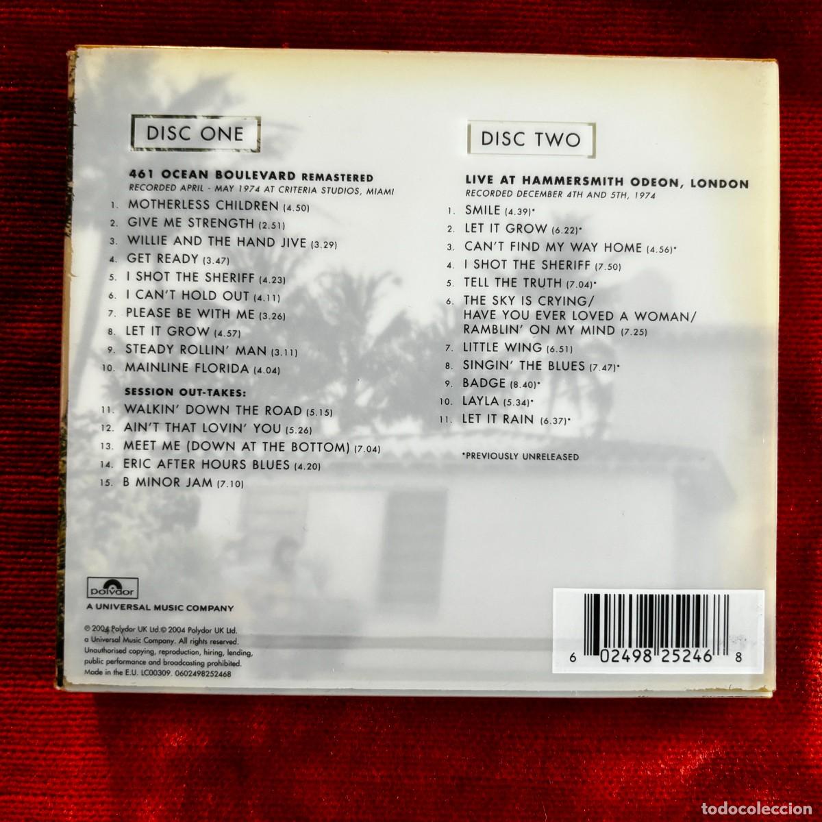 CDs de m&uacute;sica: 461 OCEAN BOULEVARD. ERIC CLAPTON. DE LUXE EDITION DOS CDS - Foto 2