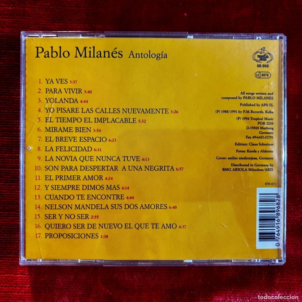 CDs de m&uacute;sica: PABLO MILAN&Eacute;S. ANTOLOG&Iacute;A - Foto 2