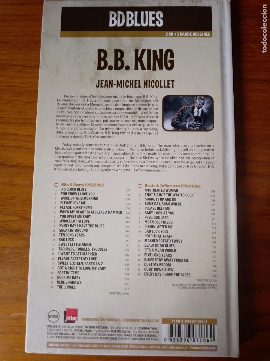 CDs de m&uacute;sica: B.B. KING (CD2) CON LIBRO EN FRANCES. COLECCION DB BLUES - Foto 4