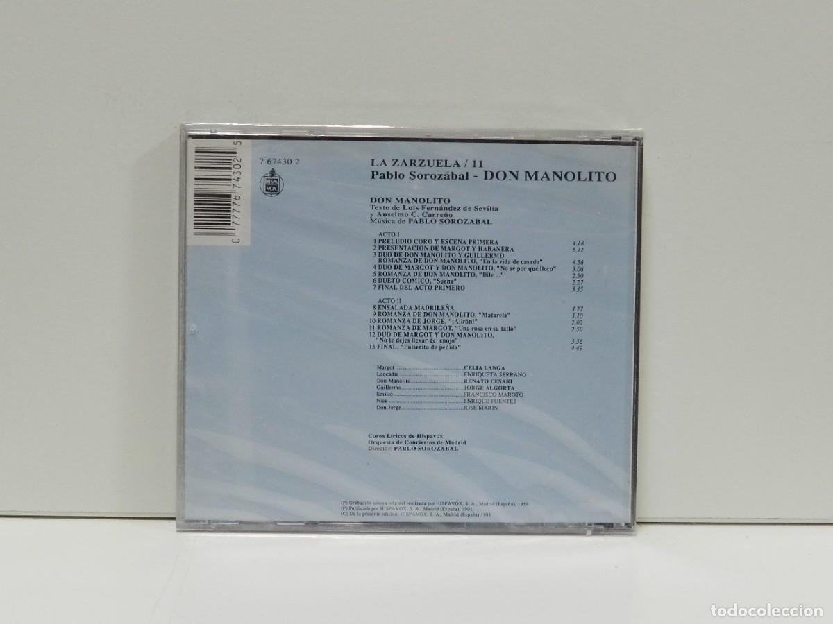CDs de m&uacute;sica: DISCO CD. Pablo Soroz&aacute;bal &ndash; Don Manolito. COMPACT DISC. - Foto 2