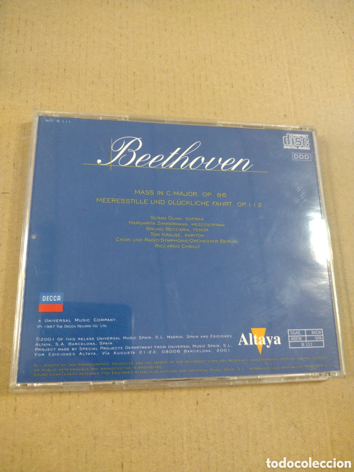 CDs de m&uacute;sica: Todo Beethoven. Misa en Do mayor OP 86. CD - Foto 2
