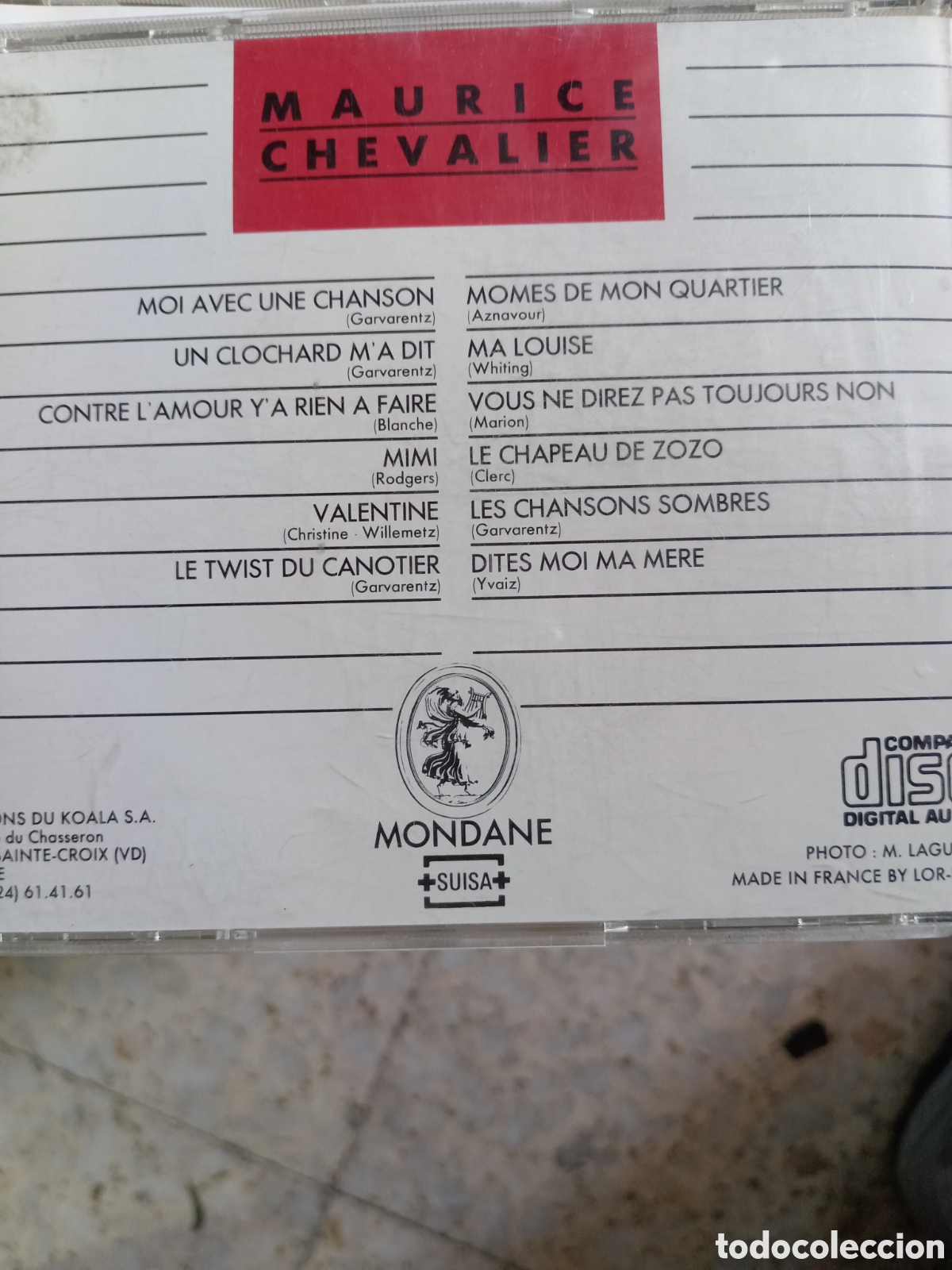 CDs de m&uacute;sica: CD MAURICE CHEVALIER MONDANE - Foto 2