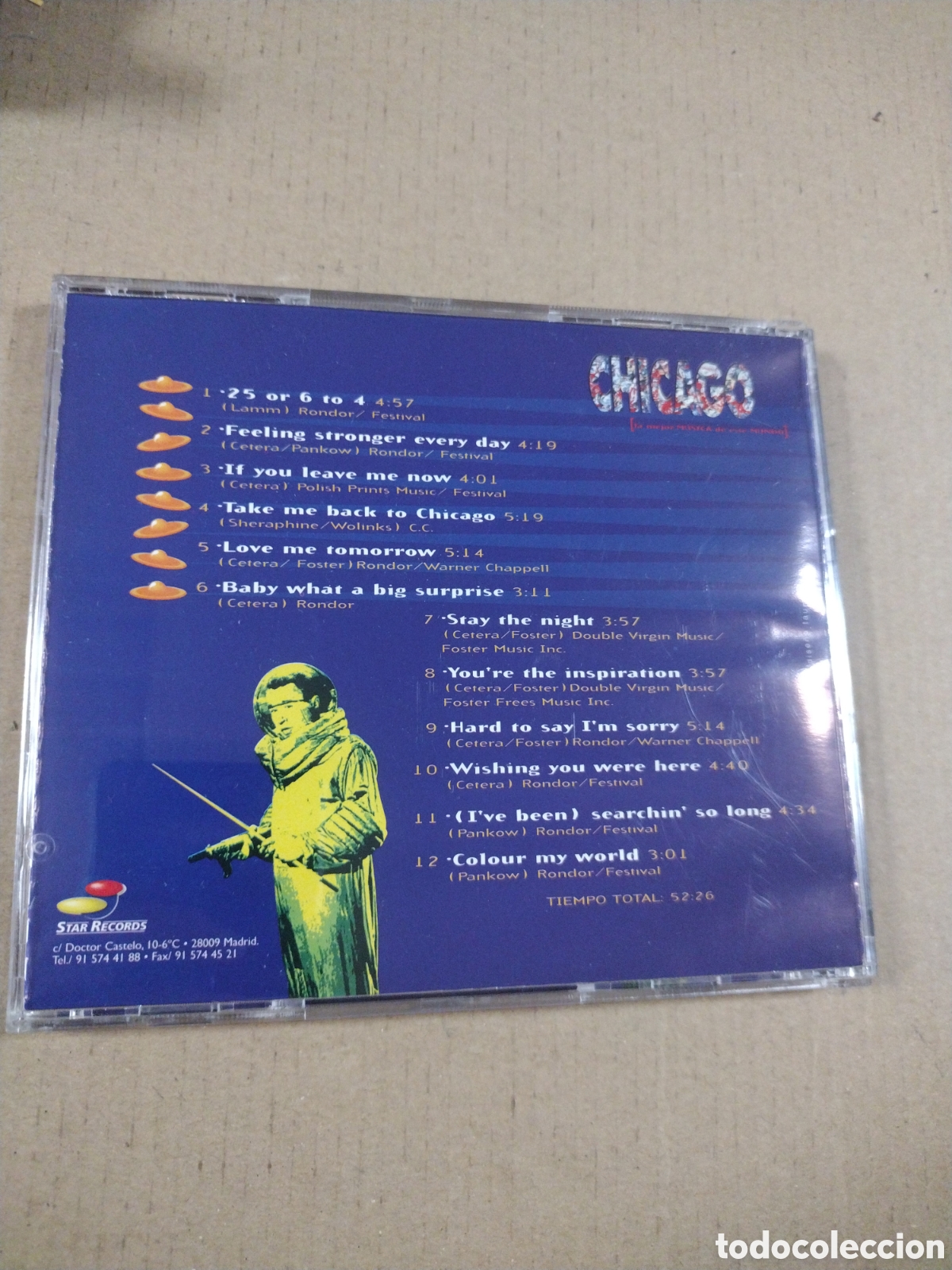 CDs de m&uacute;sica: CHICAGO - 12 GRANDES &Eacute;XITOS EN VERSI&Oacute;N ORIGINAL. CD - Foto 2