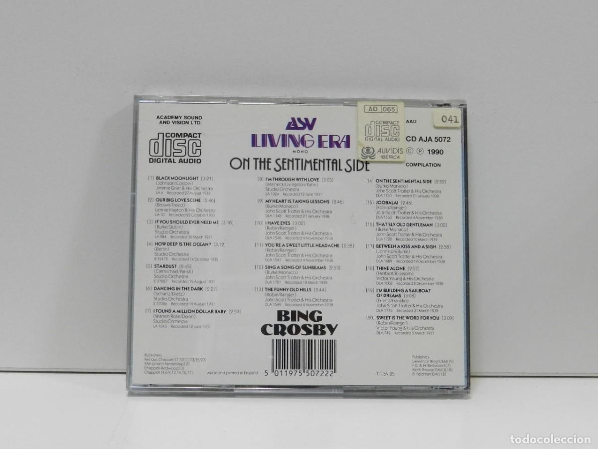 CDs de m&uacute;sica: DISCO CD. Bing Crosby &ndash; On The Sentimental Side. COMPACT DISC. - Foto 2
