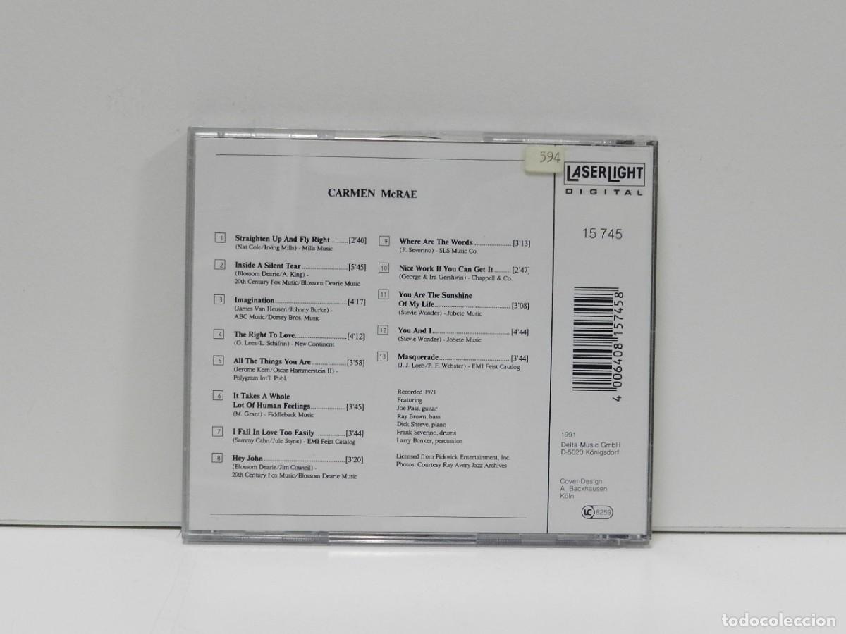 CDs de m&uacute;sica: DISCO CD. Carmen McRae &ndash; Carmen McRae. COMPACT DISC. - Foto 2