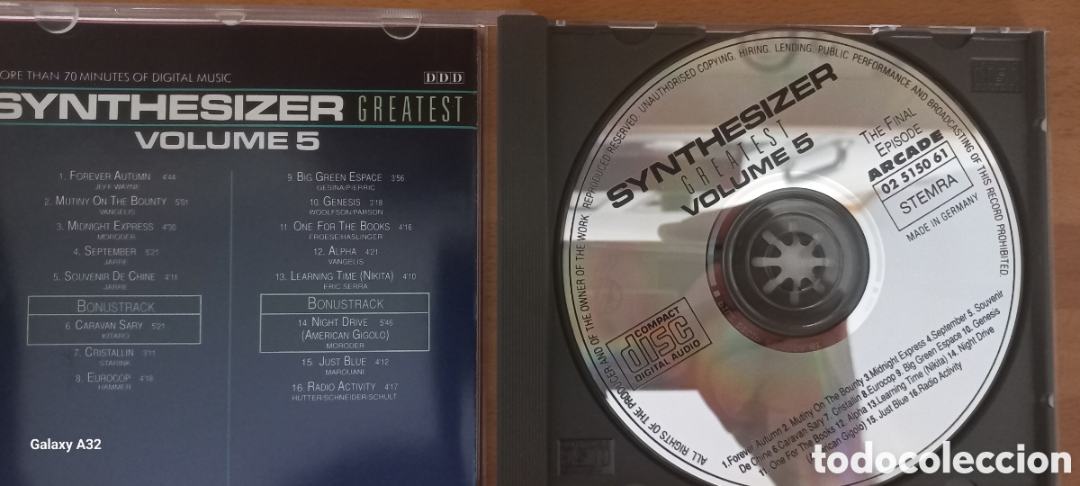 CDs de m&uacute;sica: SYNTHESIZER VOLUMEN 5 - Foto 2