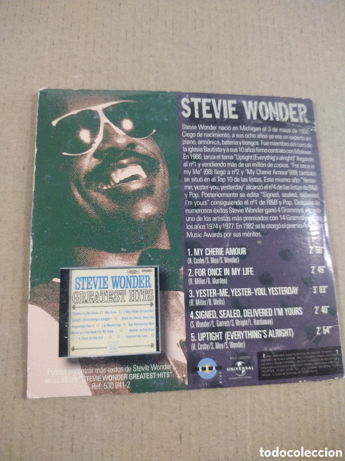 CDs de m&uacute;sica: Steve Wonder. Grandes &Eacute;xitos. 2 CD. - Foto 2