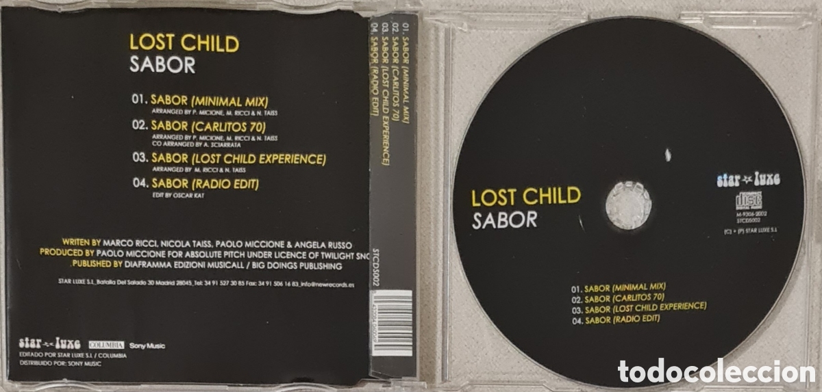 CDs de m&uacute;sica: MAXI CD - LOST CHILD - SABOR - 2002 - Foto 2