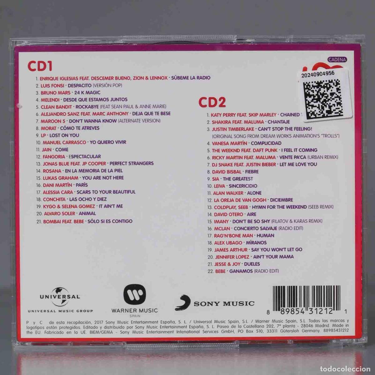 CDs de m&uacute;sica: CD. Los N&uacute;meros 1 de Cadena 100 - Foto 2