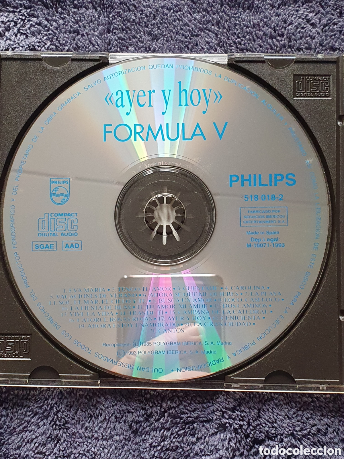 CDs de m&uacute;sica: Cd-16. F&oacute;rmula V - Hayer Y Hoy. - Foto 3