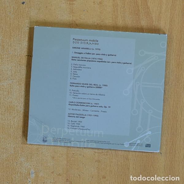 CDs de m&uacute;sica: DUO DITIRAMBO - PERPETUUM MOBILE - CD - Foto 2