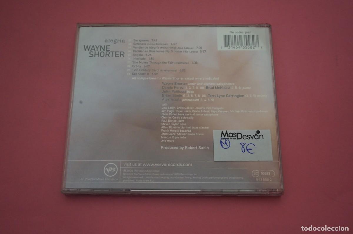 CDs de m&uacute;sica: CD - WAYNE SHORTER - ALEGRIA - DISCO COMO NUEVO - Foto 3