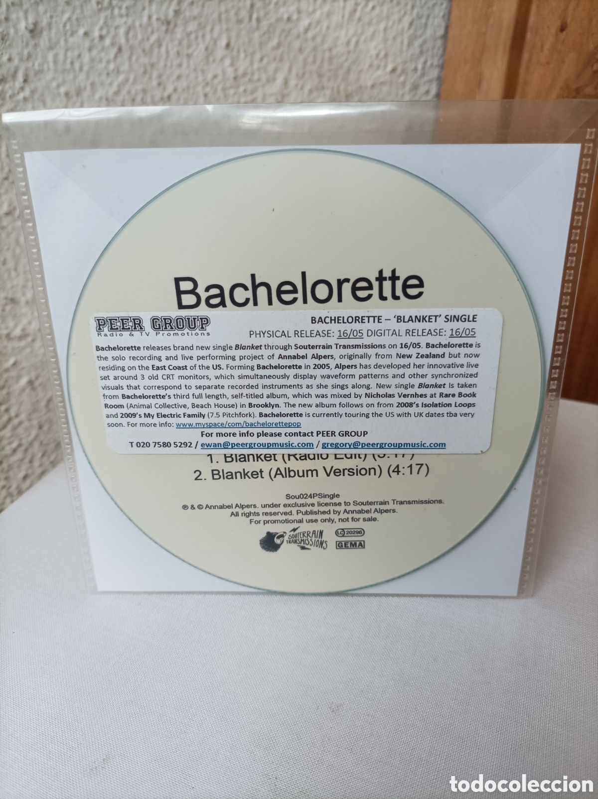 CDs de m&uacute;sica: Bachlorette. Blanket. Cd promo - Foto 2
