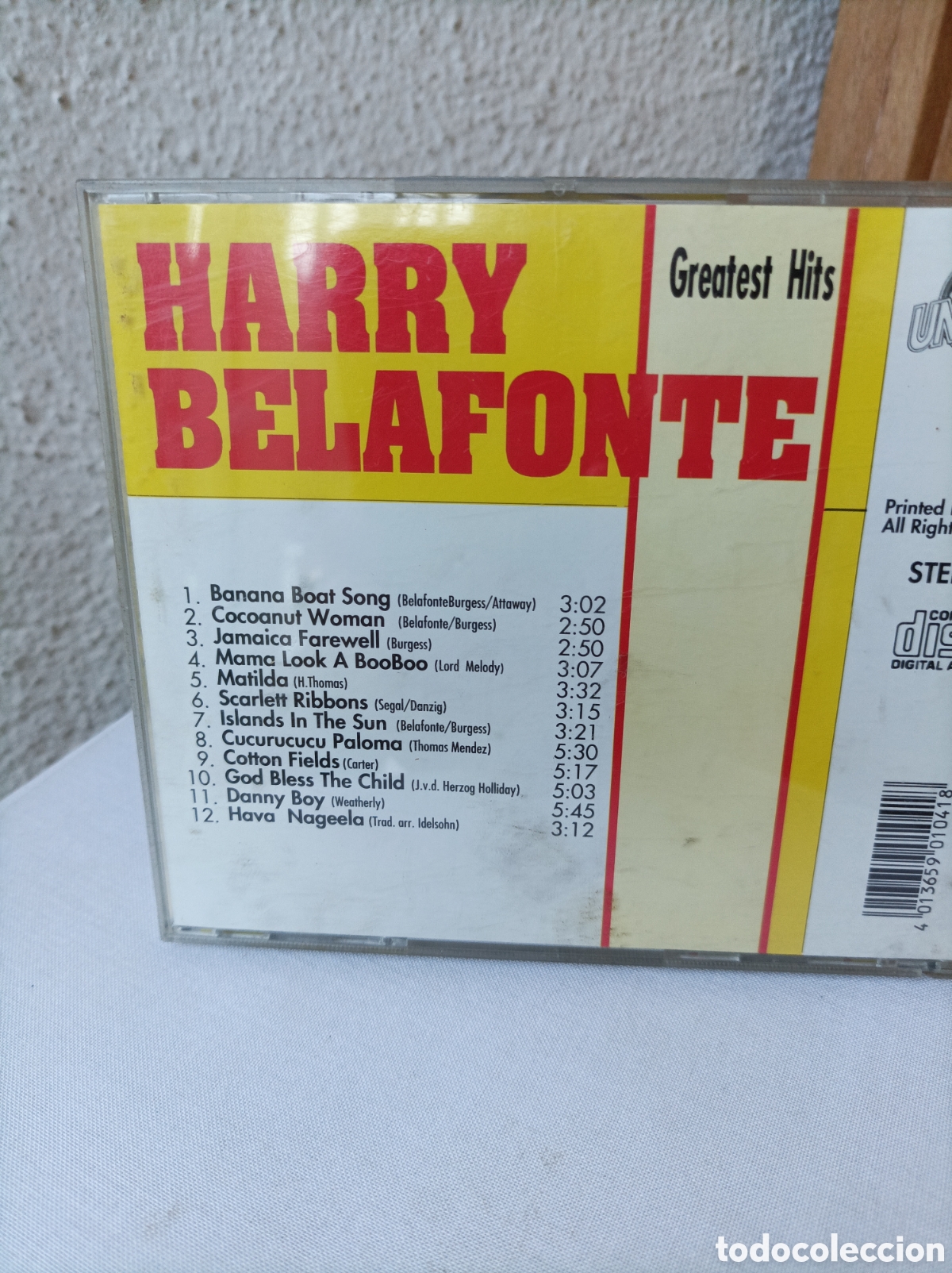 CDs de m&uacute;sica: Harry Delafonte. Hits. Cd - Foto 2