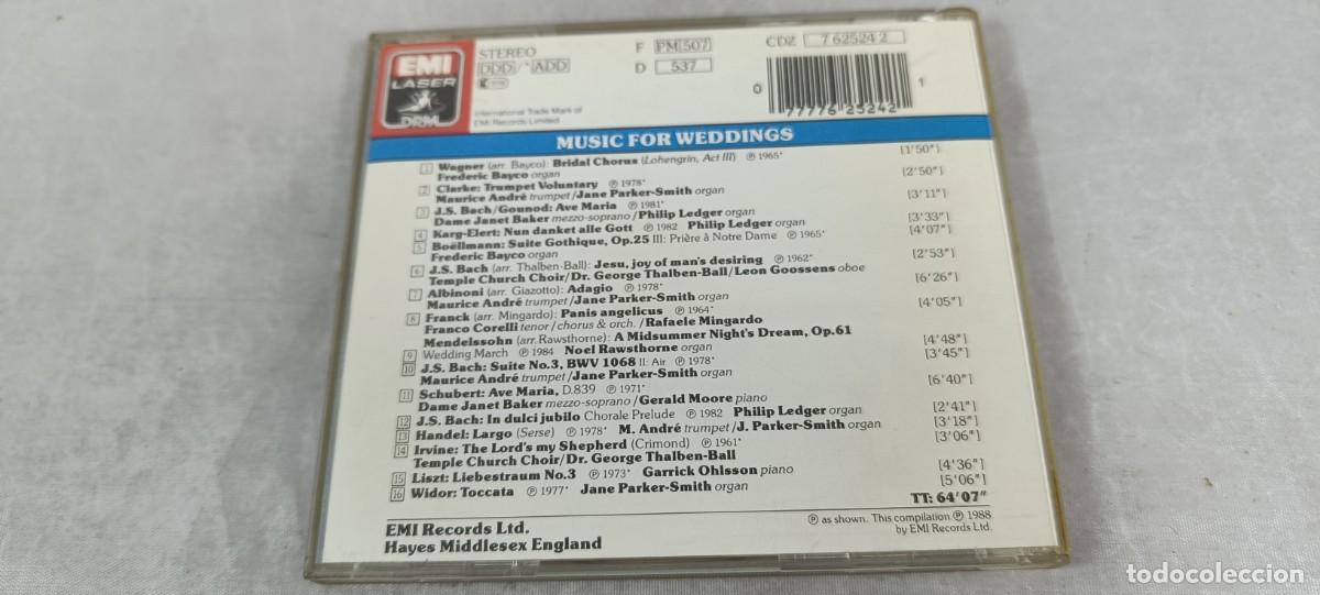 CDs de m&uacute;sica: CD MUSIC FOR WEDDINGS. EMI - Foto 2