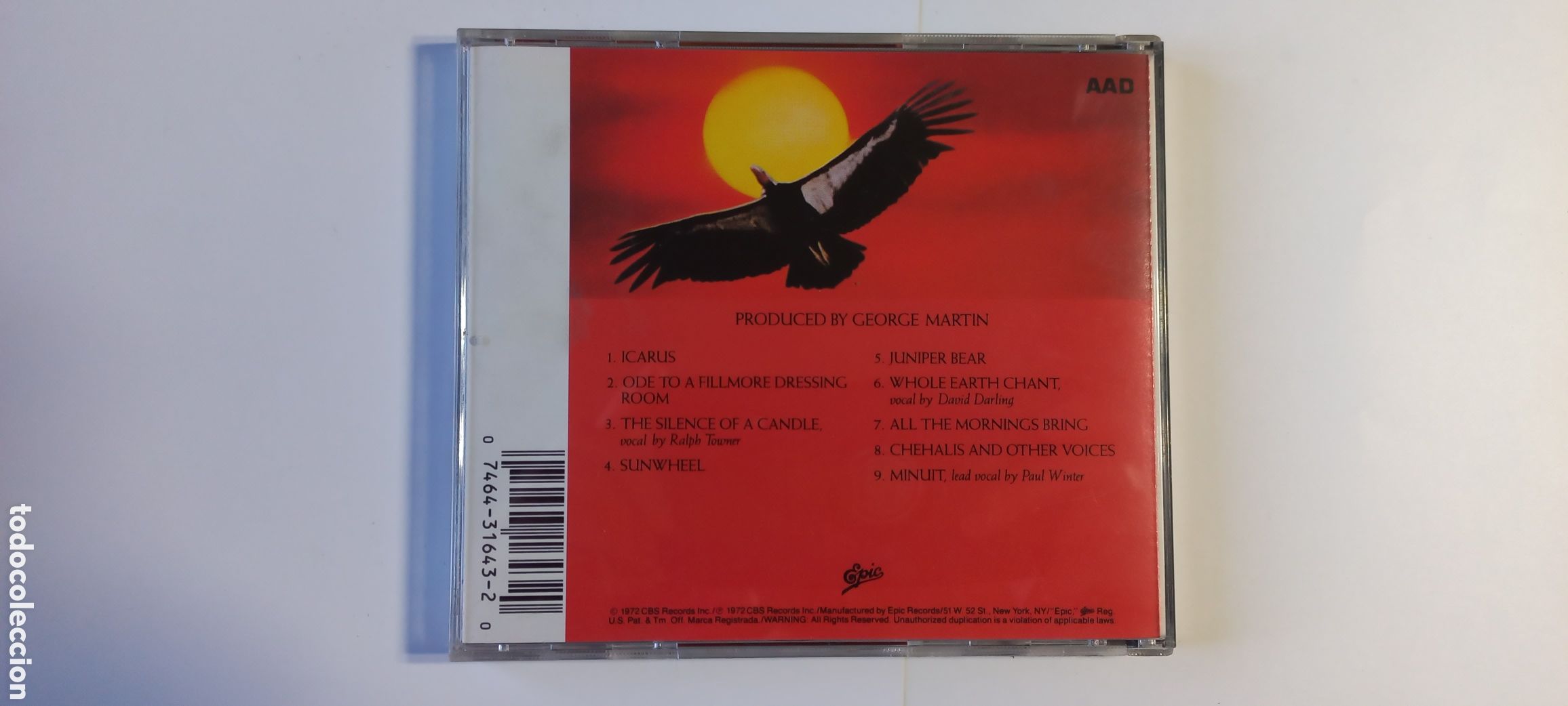 CDs de m&uacute;sica: Paul Winter CD Winter Consort Icarus 9 temas - Foto 2