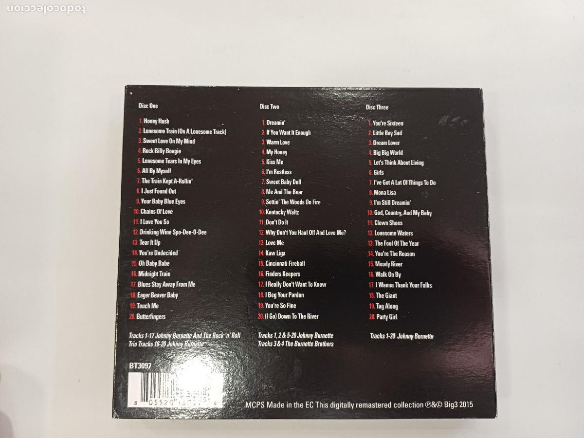 CDs de m&uacute;sica: JOHNNY BURNETTE/THE ABSOLUTELY ESSENTIAL/CD DIGIPACK 3 DISCOS. - Foto 4