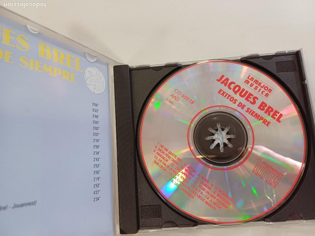 CDs de m&uacute;sica: JACQUES BREL/EXITOS DE SIEMPRE/CD. - Foto 2