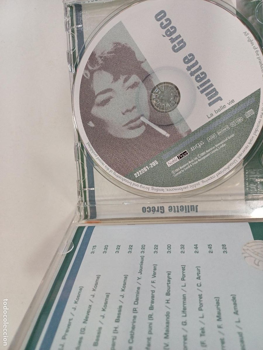CDs de m&uacute;sica: JULIETTE GRECO/LA BELLE VIE/CD. - Foto 2