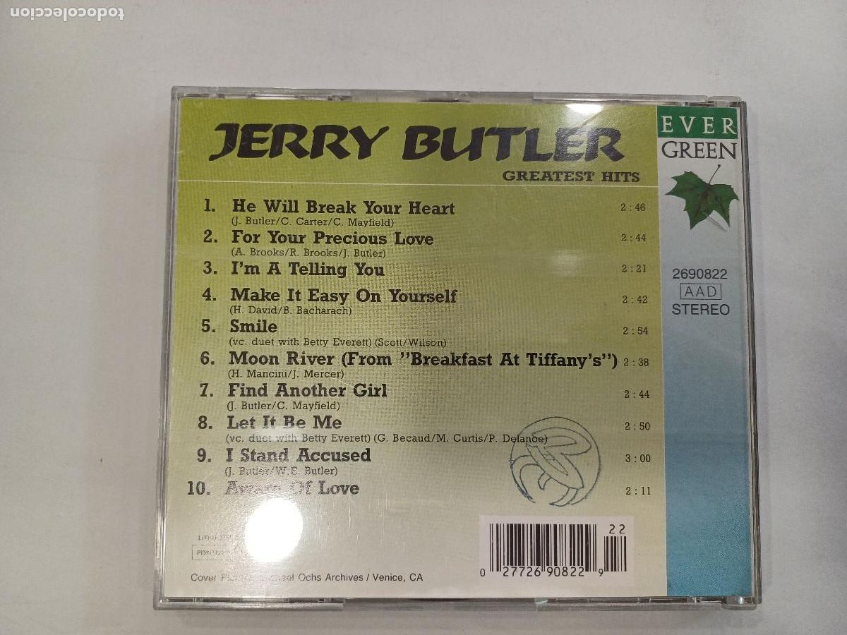 CDs de m&uacute;sica: JERRY BUTLER/GREATEST HITS/CD. - Foto 3