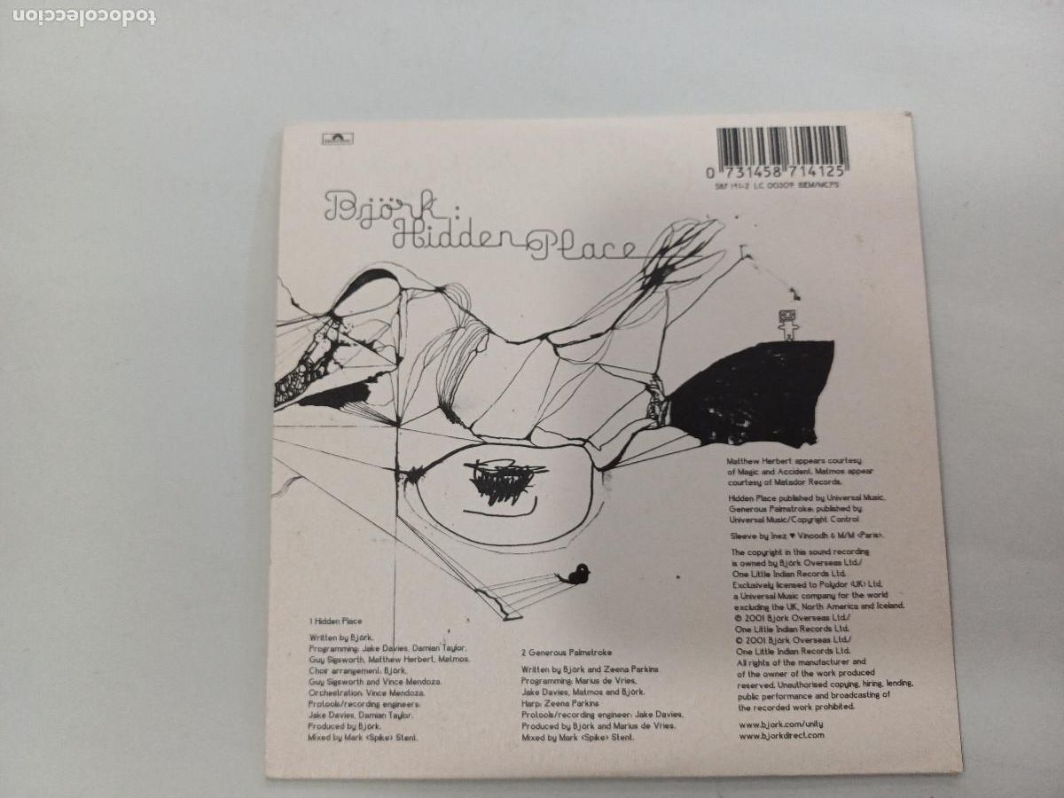 CDs de m&uacute;sica: BJORK/HIDDEN PLACE/CD SINGLE. - Foto 3