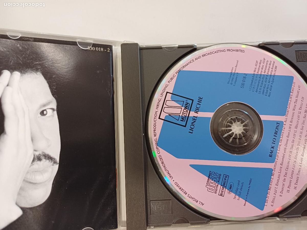 CDs de m&uacute;sica: LIONEL RICHIE/BACK TO FRONT/CD. - Foto 2