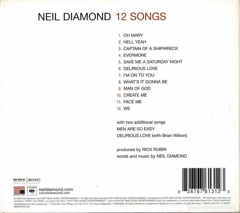 CDs de m&uacute;sica: Neil Diamond - 12 Songs. CD - Foto 2