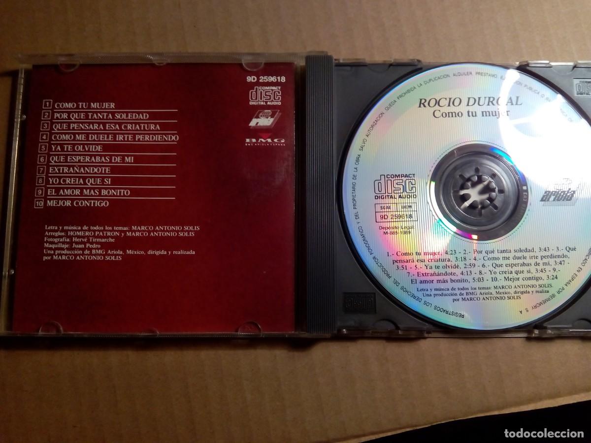 CDs de m&uacute;sica: ROC&Iacute;O DURCAL / COMO TU MUJER / 1989 - Foto 3