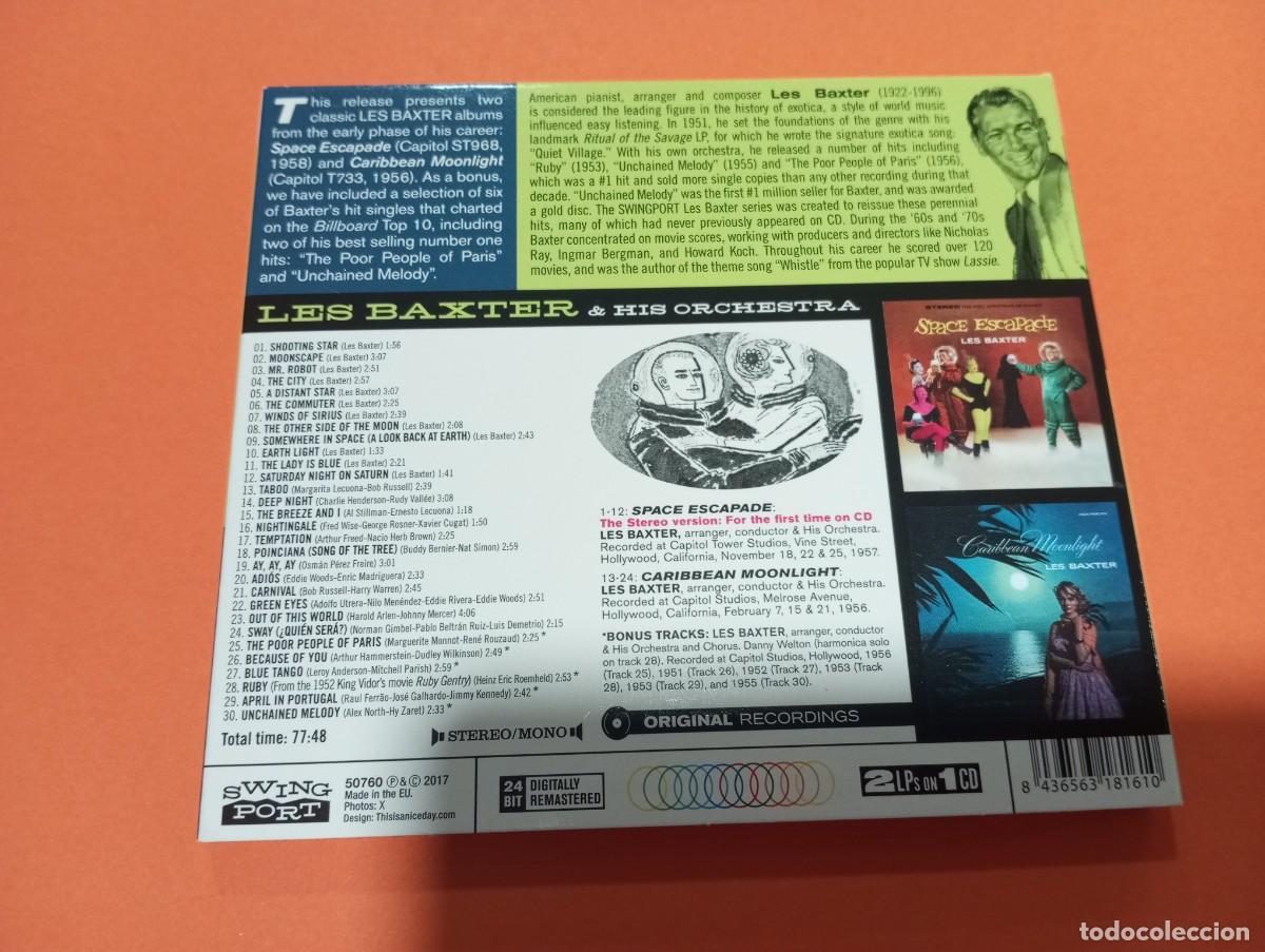 CDs de m&uacute;sica: CD Les Baxter - Space Escapade + Caribbean Moonlight. Raro - Foto 2