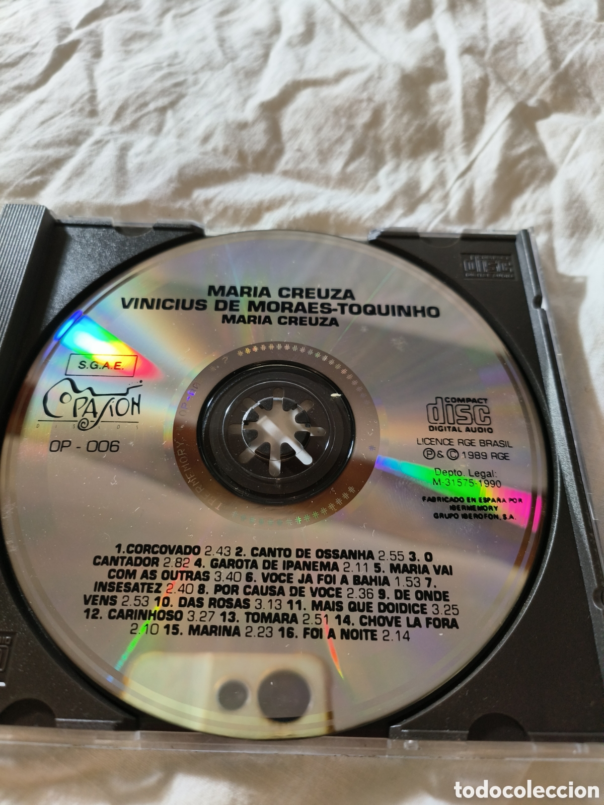 CDs de m&uacute;sica: CD Mar&iacute;a Creuza. 1989 - Foto 2