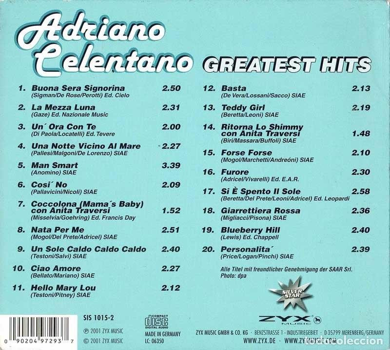 CDs de m&uacute;sica: Adriano Celentano - Greatest Hits. CD - Foto 2