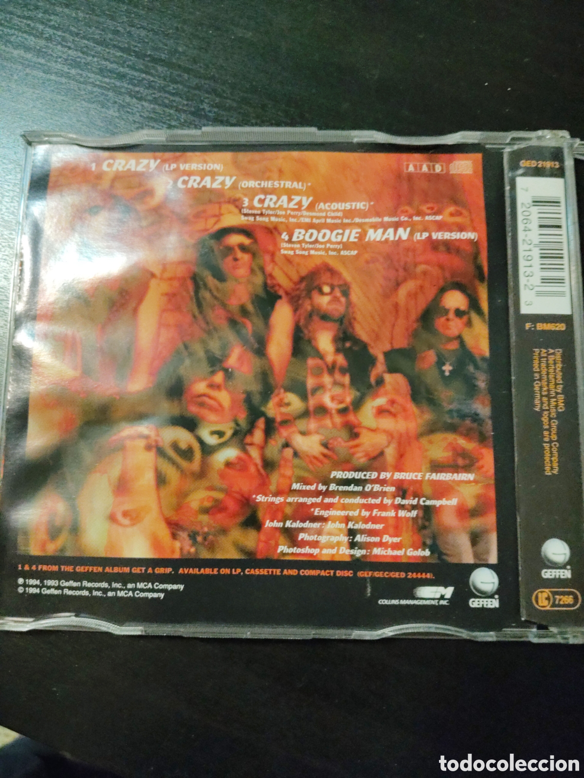 CDs de m&uacute;sica: Aerosmith&nbsp;&ndash;&nbsp;Crazy. CD single 1994 - Foto 3