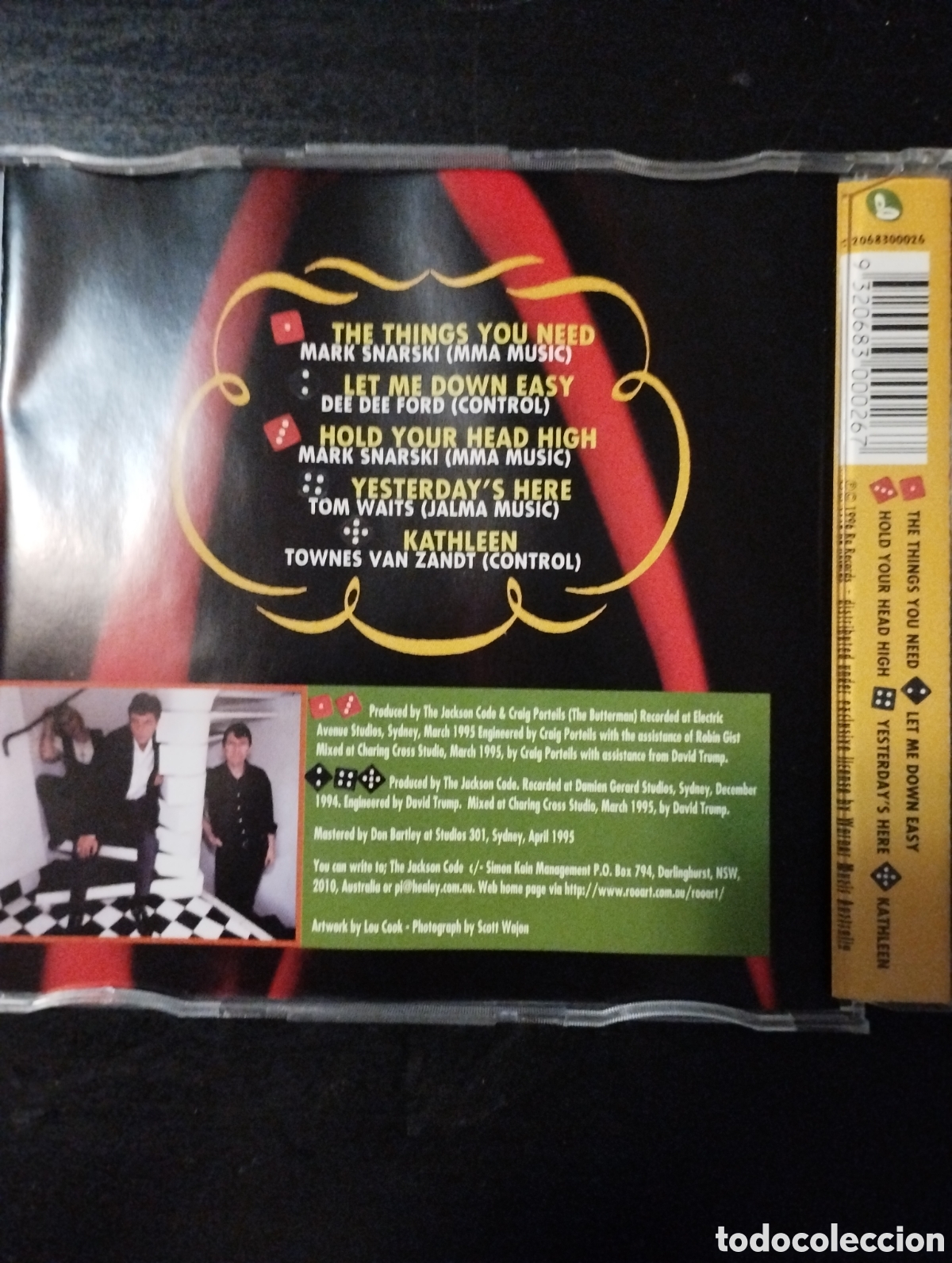 CDs de m&uacute;sica: The Jackson Code &ndash; The Things You Need. CD, Single, Promo. Australia, 1996 - Foto 2