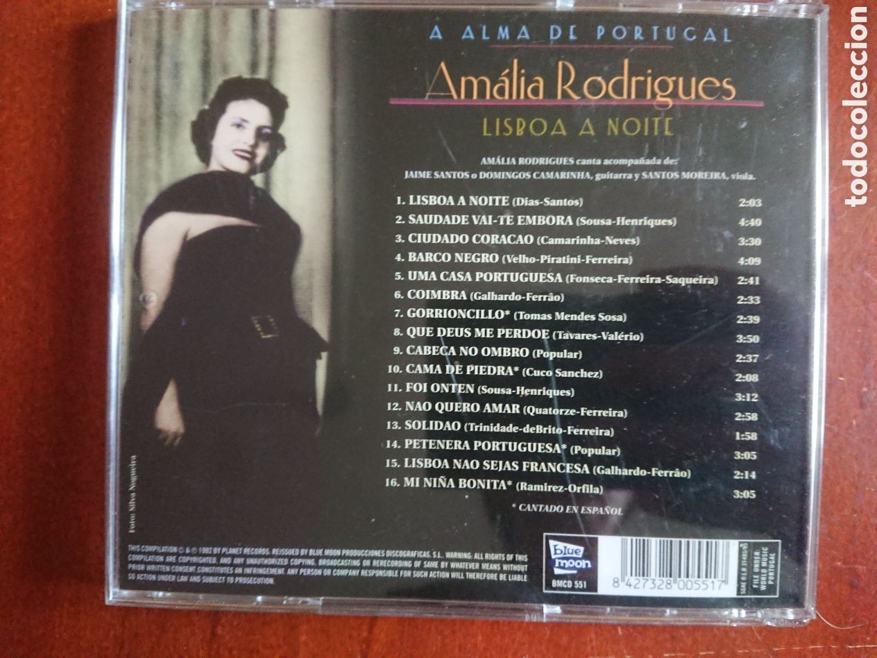 CDs de m&uacute;sica: Am&aacute;lia Rodrigues - Lisboa a noite - CD - Foto 2