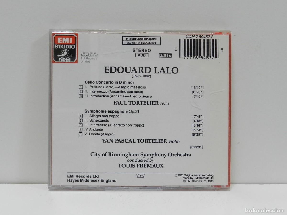 CDs de m&uacute;sica: DISCO CD. Lalo &ndash; Cello Concerto, Symphonie Espagnole. COMPACT DISC. - Foto 2