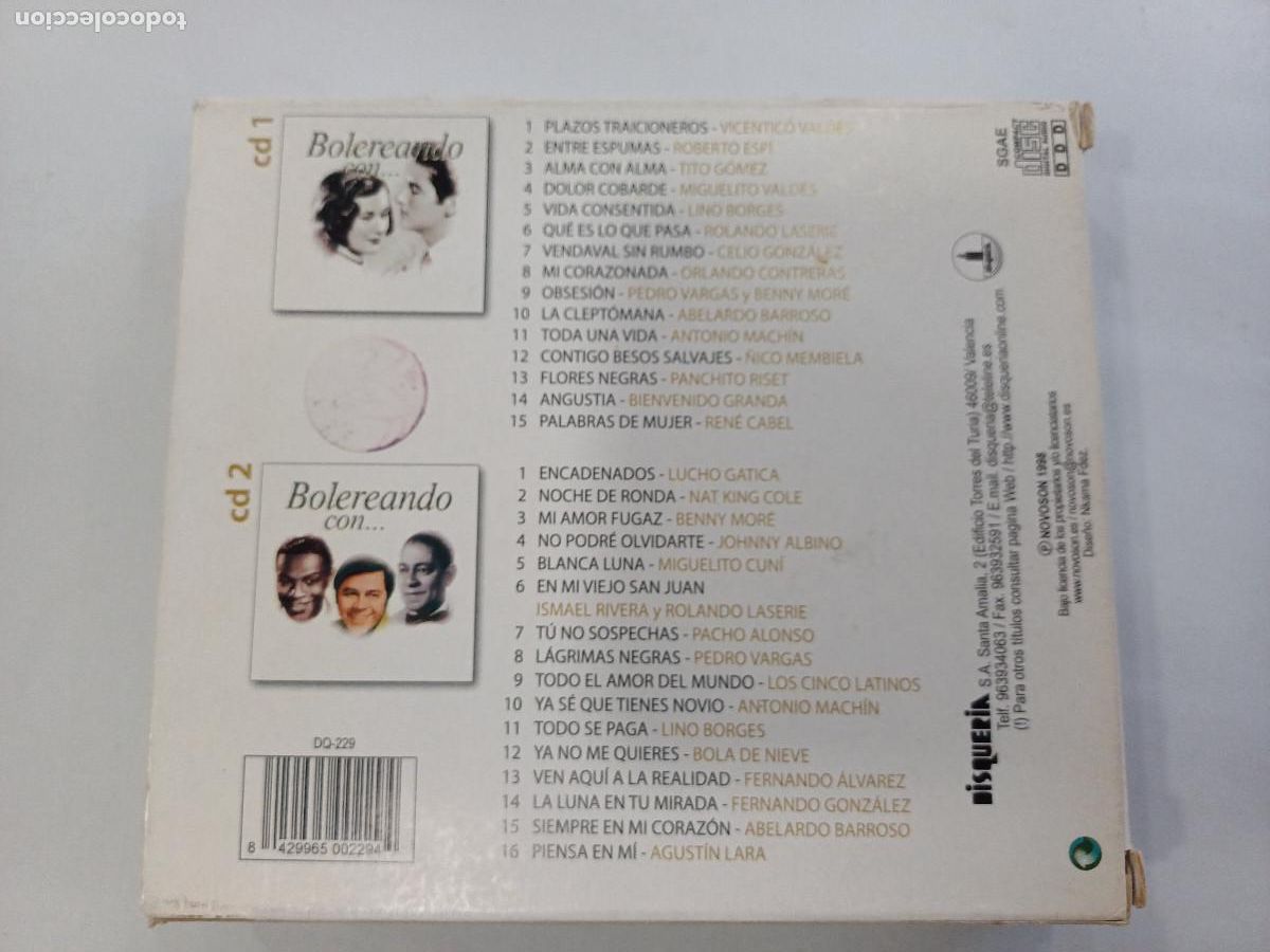 CDs de m&uacute;sica: BOLEREANDO CON.....LATINOS DE ORO/2 CDS. - Foto 4