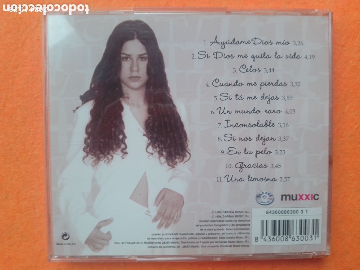 CDs de m&uacute;sica: TAMARA - GRACIAS - 1999 - MUXXIC CD - Foto 2