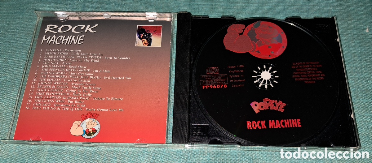 CDs de m&uacute;sica: CD ROCK MACHINE, POPEYE. 1996 - Foto 2