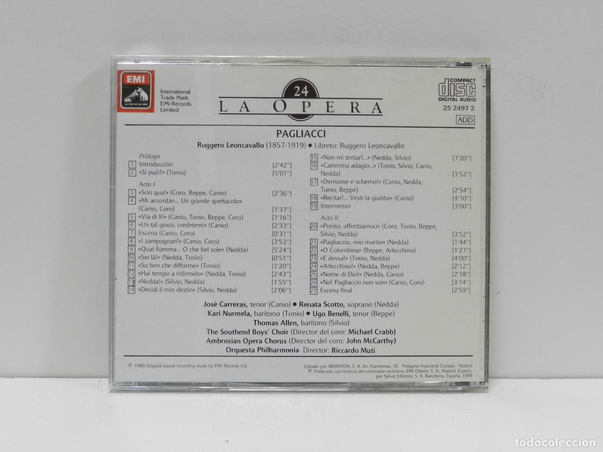 CDs de m&uacute;sica: DISCO CD. Pagliacci &ndash; La Opera. COMPACT DISC. - Foto 2