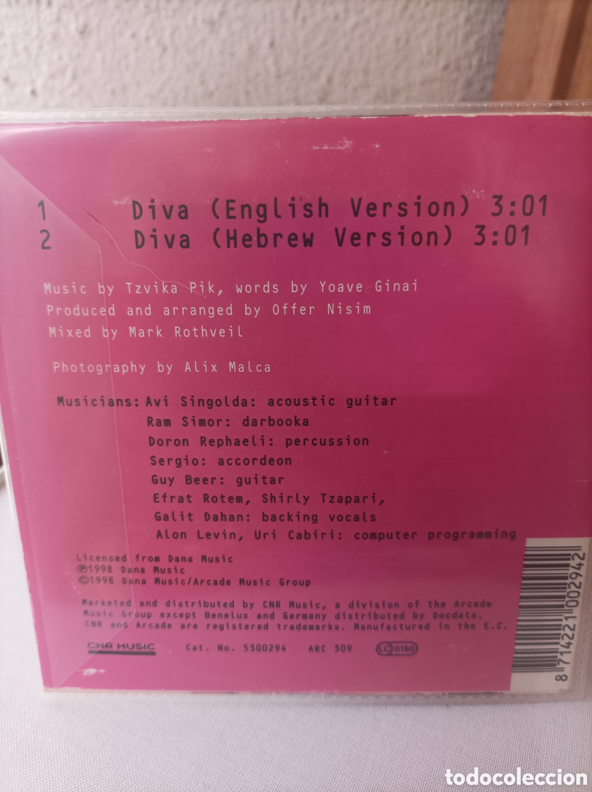 CDs de m&uacute;sica: Dana international. Diva. Eurovisi&oacute;n. Cd - Foto 2