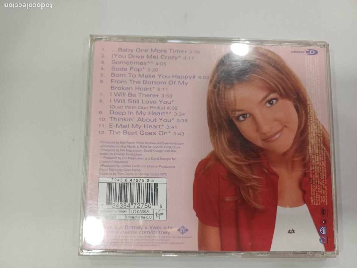 CDs de m&uacute;sica: BRITNEY SPEARS/BABY ONE MORE TIME/CD. - Foto 3