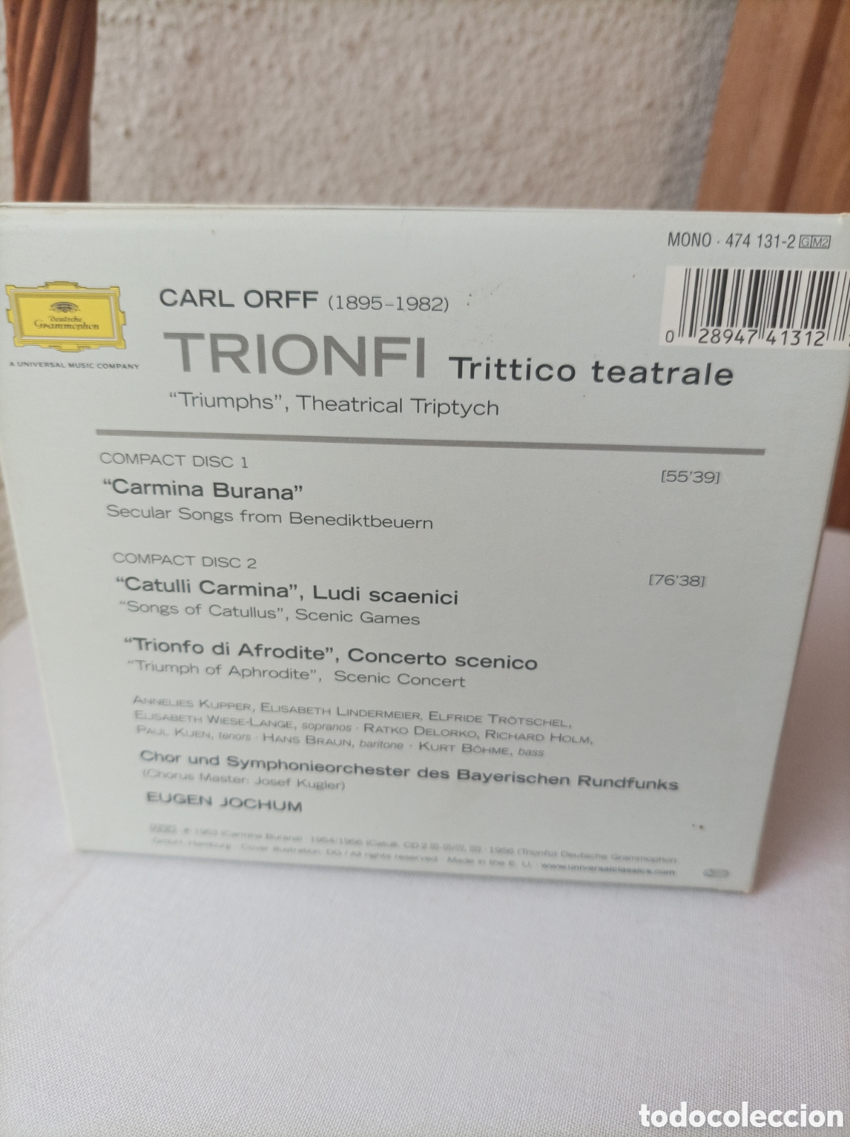 CDs de m&uacute;sica: Carl orff. Trionfi. 2 cds - Foto 2