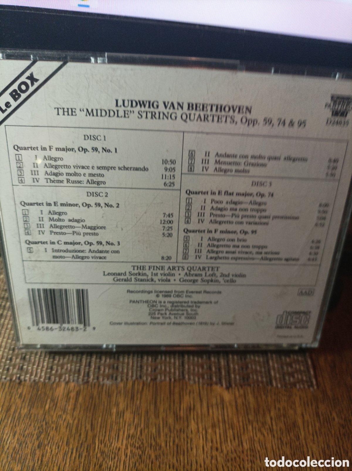 CDs de m&uacute;sica: Beethoven. The middle string quartets. 3 Cds. - Foto 2
